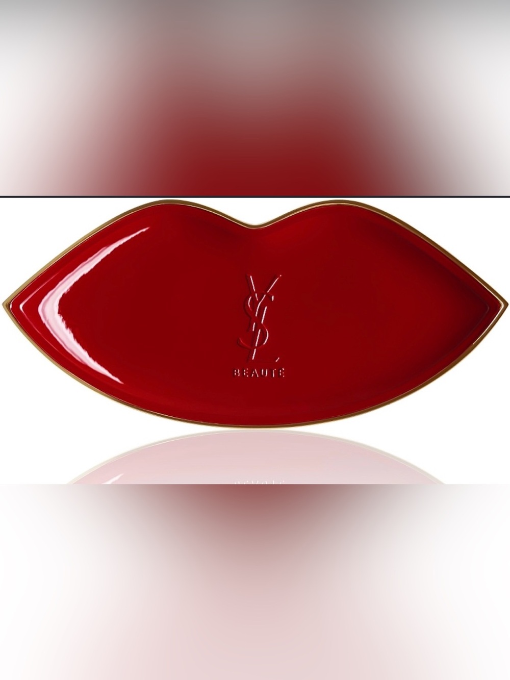 Yves Saint Laurent Glossy Red Lip-Shaped Mirror